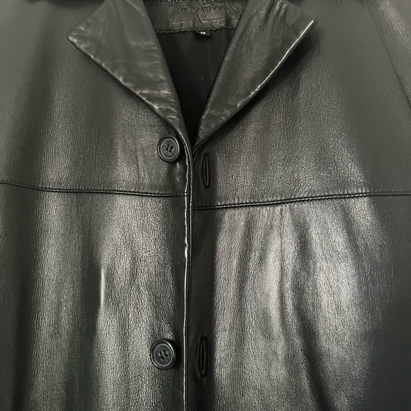 New Men’s Genuine Black Leather Bugatchi Jacket Blazer Coat Sz M - Picture 5 of 15